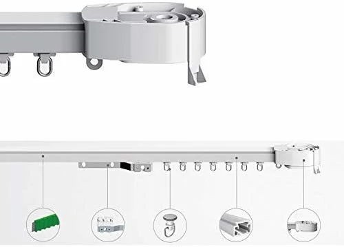 Rideau électrique du moteur de luxe, Rideau motorisé Compatible Google, Apple, Alexa