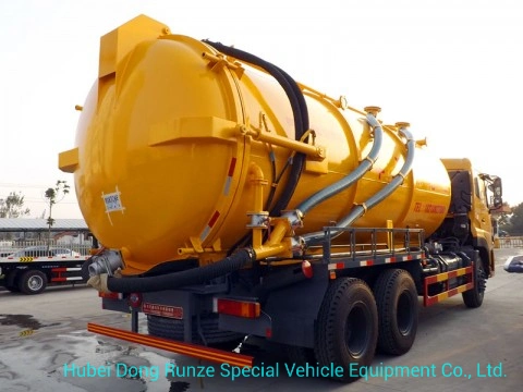 Septic Tank Truck Mounted with High Pressure Vacuum Pump 10 Wheels 18, 000 Liters-20, 000liters Rhd or LHD 6X4 /6X6