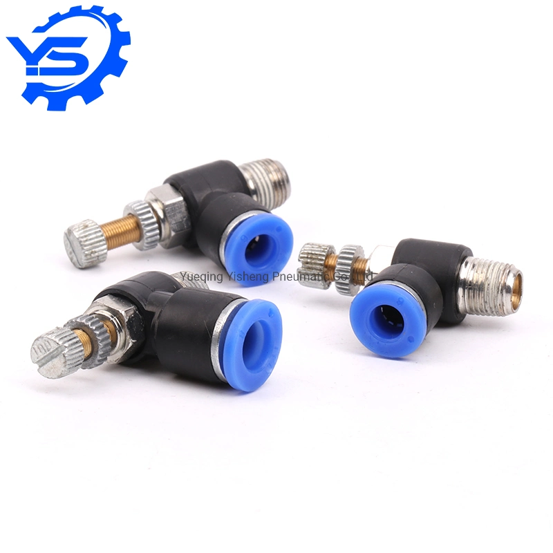 SL Series G Thread Male Fitting Throttle Valve Flow Controller Pneumatic Fittings with O Ring