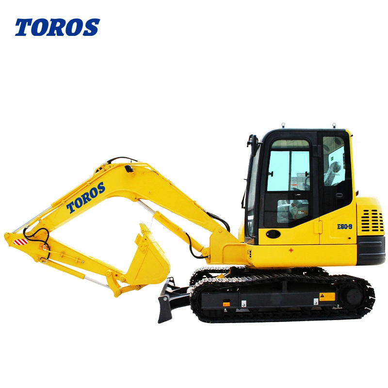 Air Conditioning Cabin Excavator 6t Toros Te60 Operating Weight 6000kgs Hot Sale