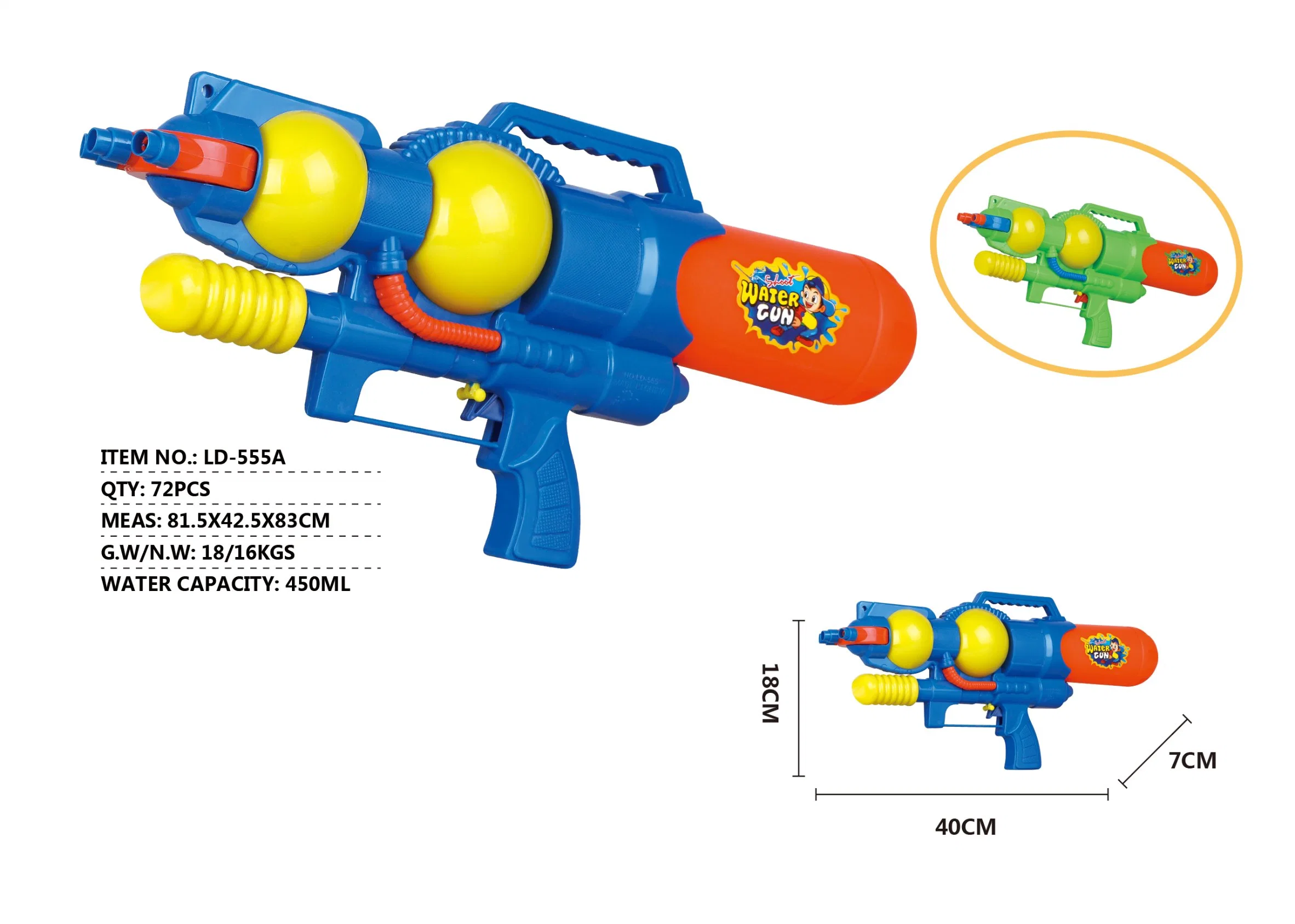 Pistola de agua de la pistola aplicadora de la capacidad de alta presión de agua de verano en la playa jugar juego de lucha contra el agua de los juguetes de juego de disparo de pistola de juguete de playa para niños