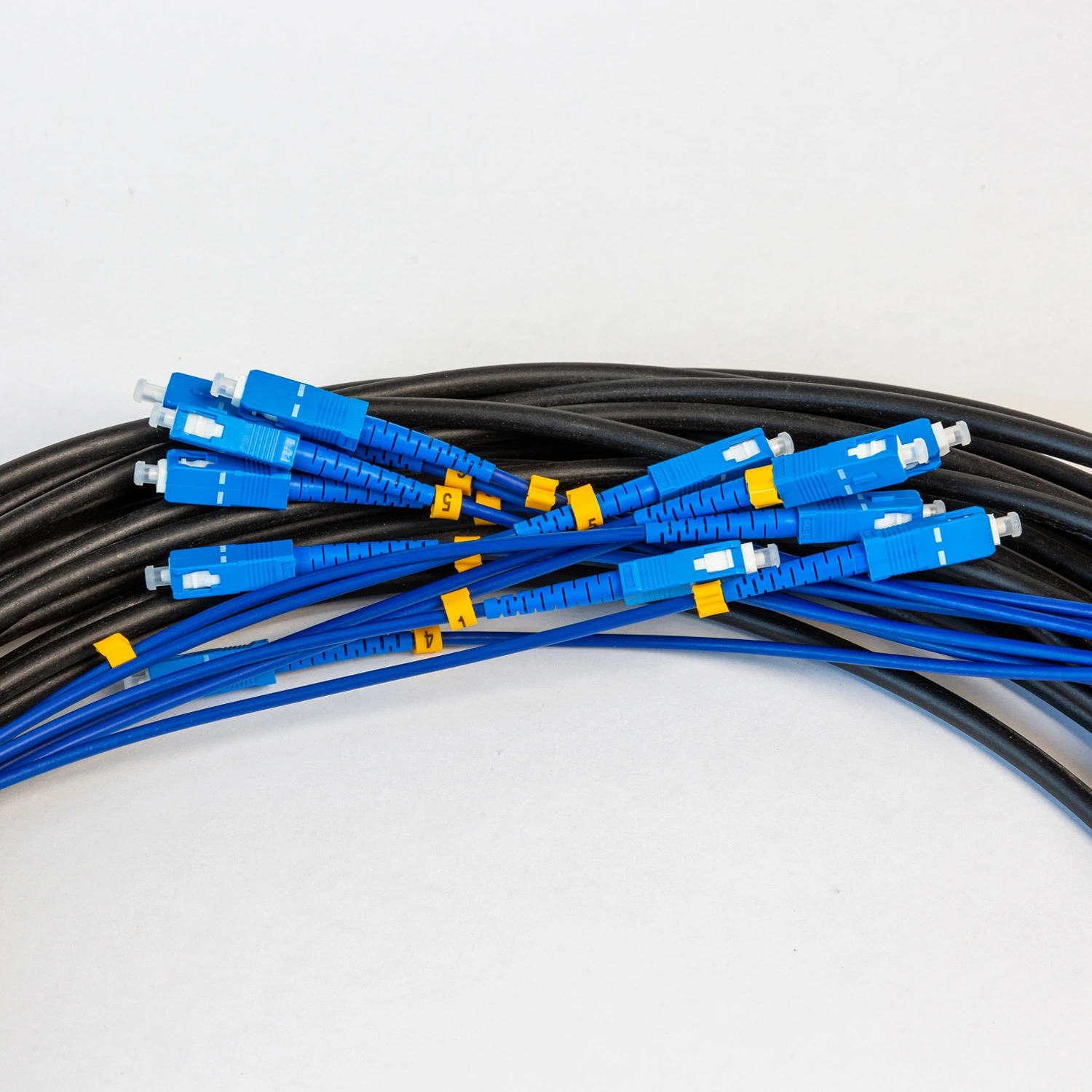 12 Cores Bundle Pigtail Sc/Upc Outdoor Armored Fiber Optic Patch Cord FTTH