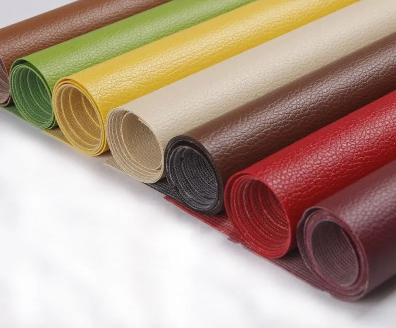 Manufacturer Good Quality Self-Adhesive Designer Upholstery Fabrics PU Fabric Faux Leather Fabric for Sofa and Furniture Cover