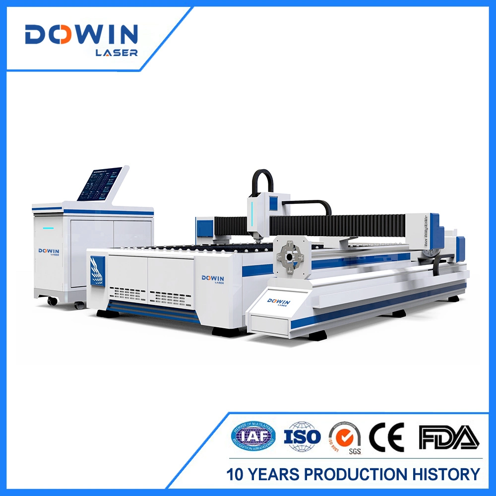 Metal Tube Laser Cutting Machine CNC Fiber Laser Cutter Aluminum Machine with Tube Cutter