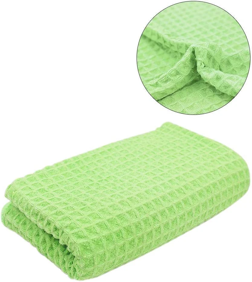 330GSM 60*100 см Waffle MicrofFibre Wipes Glass Cleaning Cloth Pineapple Grid Полотенца для мытья автомобиля