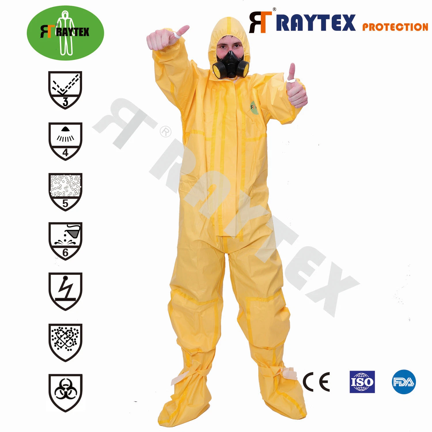 The Most Protective Disposable Surgical/Medical/Waterproof/Working/Safety/Clothing SMS/PE 90g with 2 Zipper and Hood or Boot for Hospital