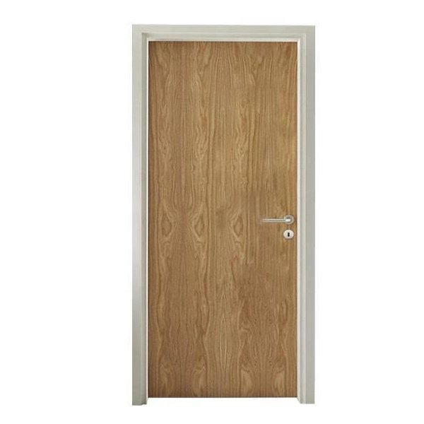 Cheap Price Prehung Wooden Internal Door Primer HDF Timber Doors with Metal Steel Frame