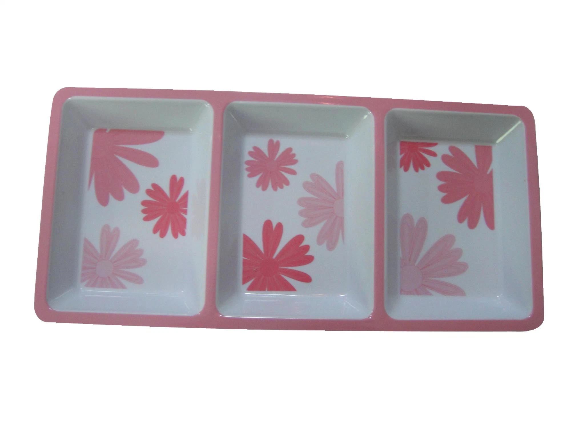 OEM Serving Rectangle Melamine Tray with Handle in Bulk