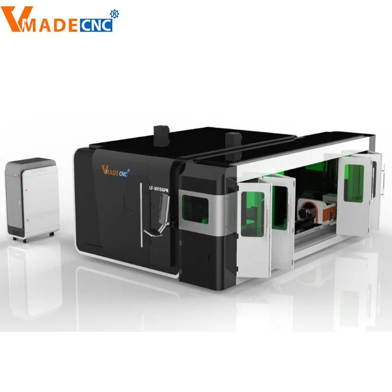 Industry Full Covered Fiber Laser Metal Cutting Machine / Enclosed Protective Type Fiber Laser Cutter Equipment 1500W