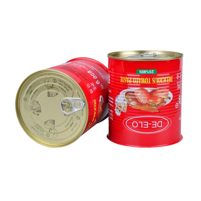 Various Empty Pack Metal Tin Food Can for Tomato Paste 850g Round Sealed Tin Can