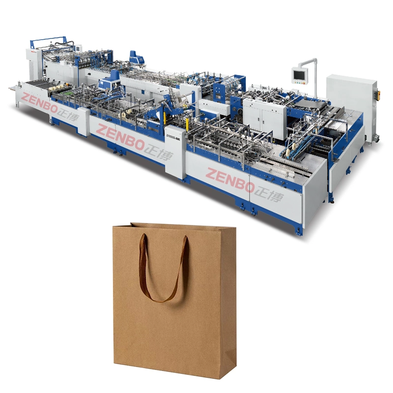 Wine Pacakage Beverages Package White Cardboard Paper Bags Paste Machine