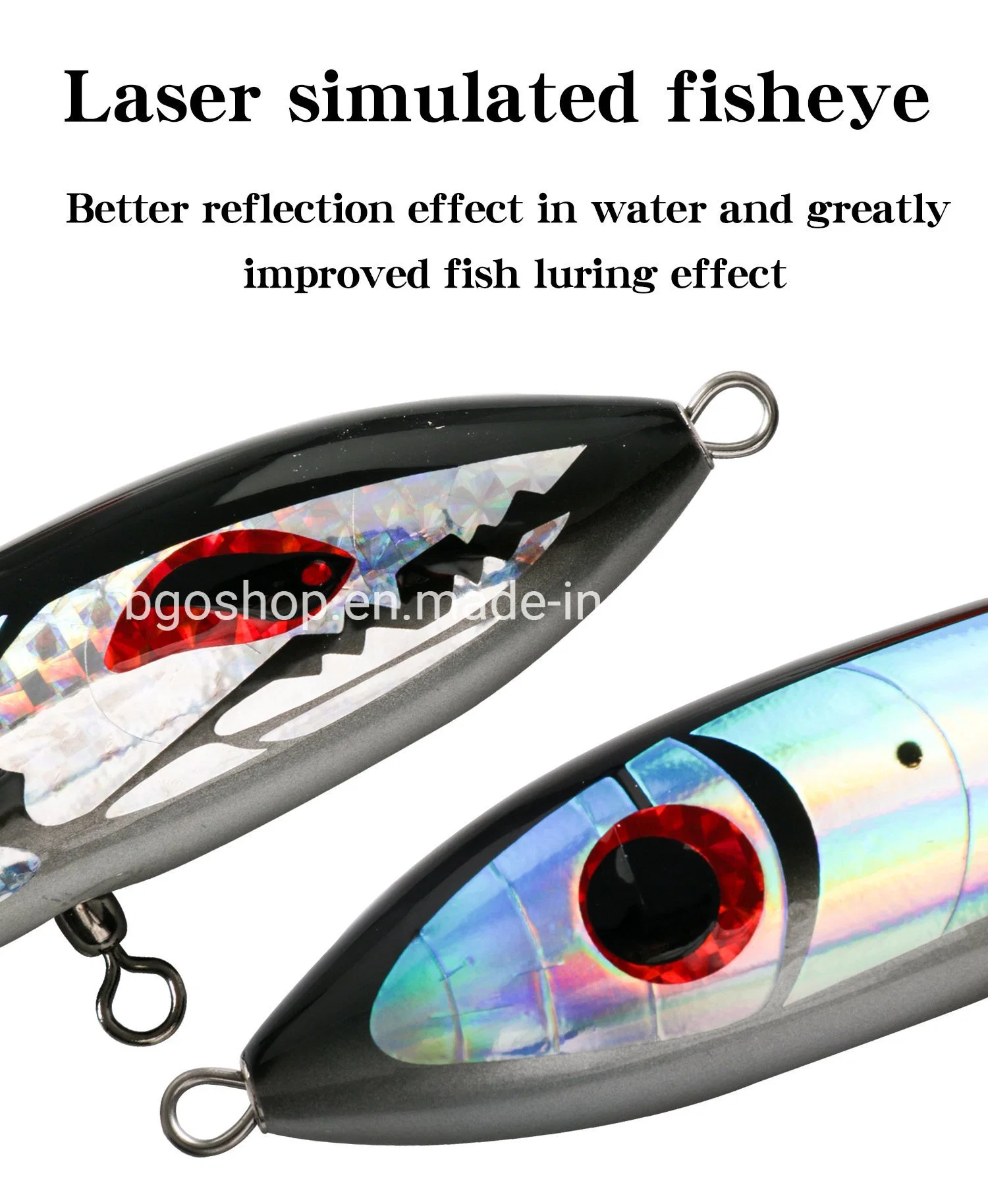 5 Colors 23cm/90g 3D Eyes Solid Wood Bait Treble Hooks Tuna Fishlure Wooden Pencil Fishing Lure