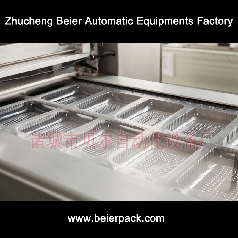 Automatische Tray Herstellung Thermoforming Verpackungsmaschine für Obst / Gemüse / Fleisch