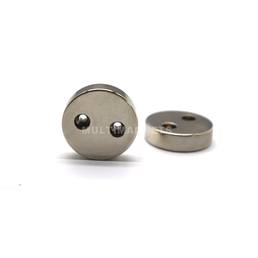 Special Shape Round Rare Earth Magnet with Two Countersunk Holes