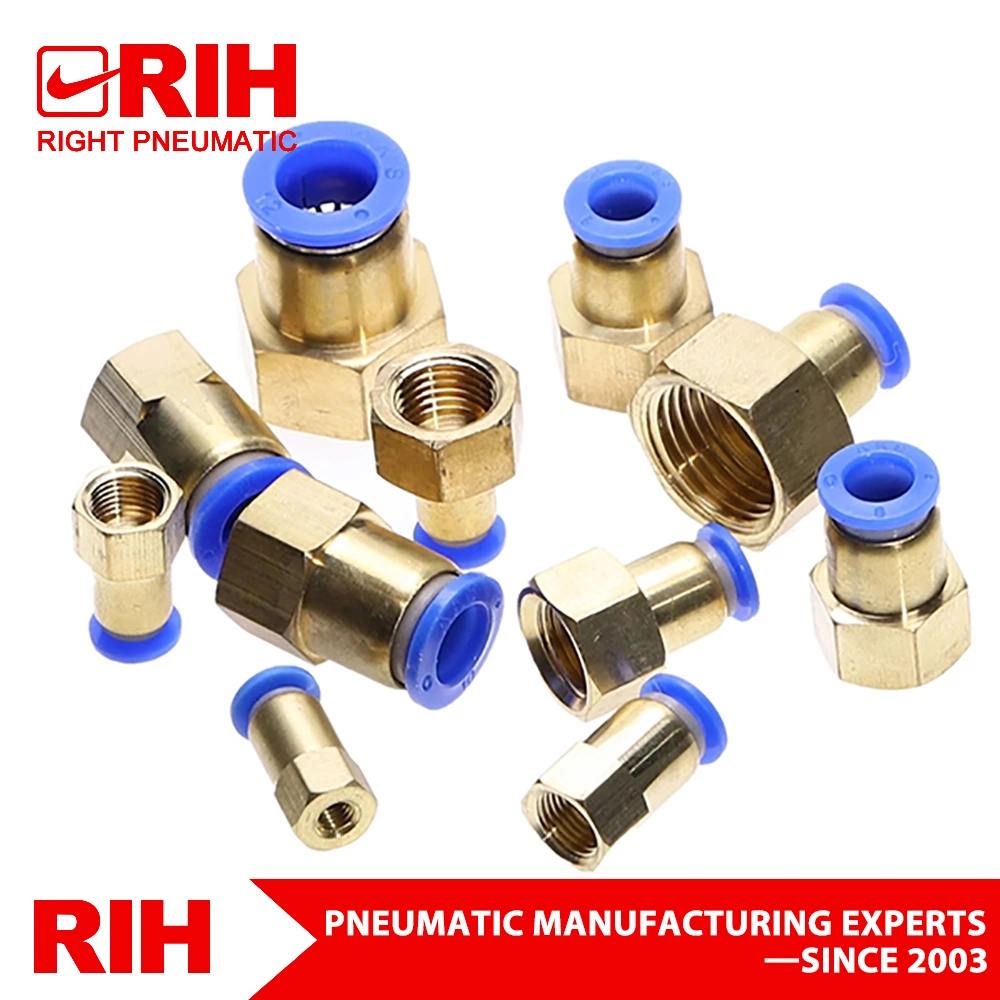 Pneumatic Fittings Airtac Pcf Female Straight Connector Push in Fittings Quick Connection Fittings