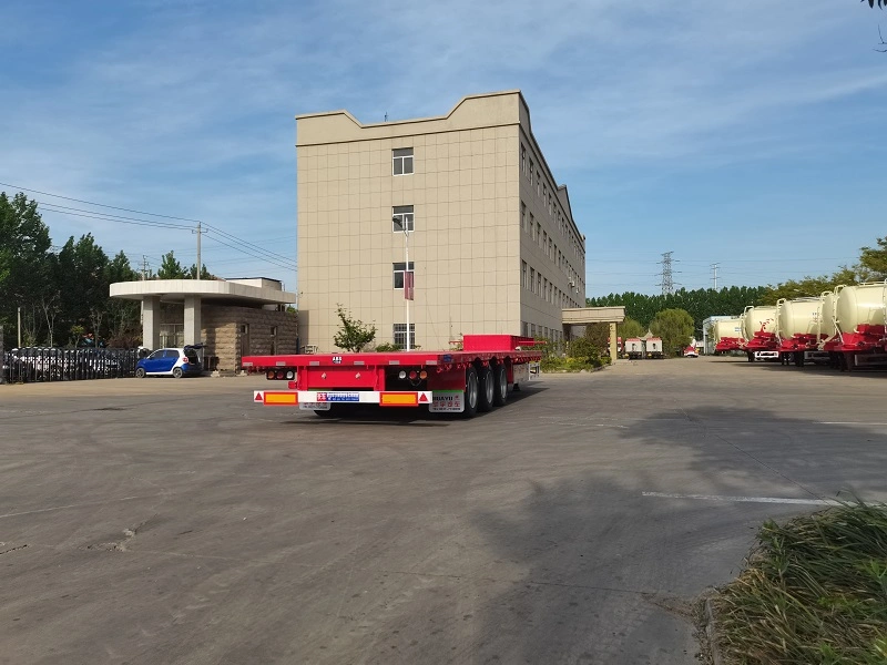 Flatbed Truck Trailer Low Boy Low Bed Trailer 100 Ton Lowboy Heavy Truck Trailer