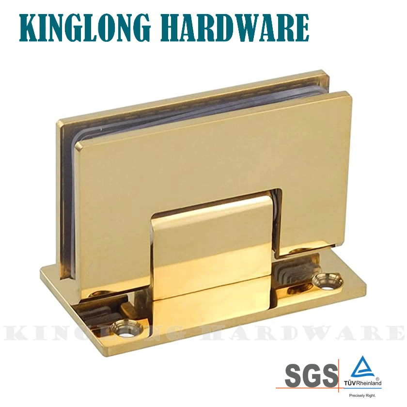 Stainless Steel Glass Door Hardware Gold Shower Hinge