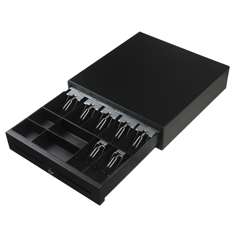 12V to 24V 5b8c 410mm Electronic Cash Register Drawer POS Cash Drawer Cash Box, Money Box