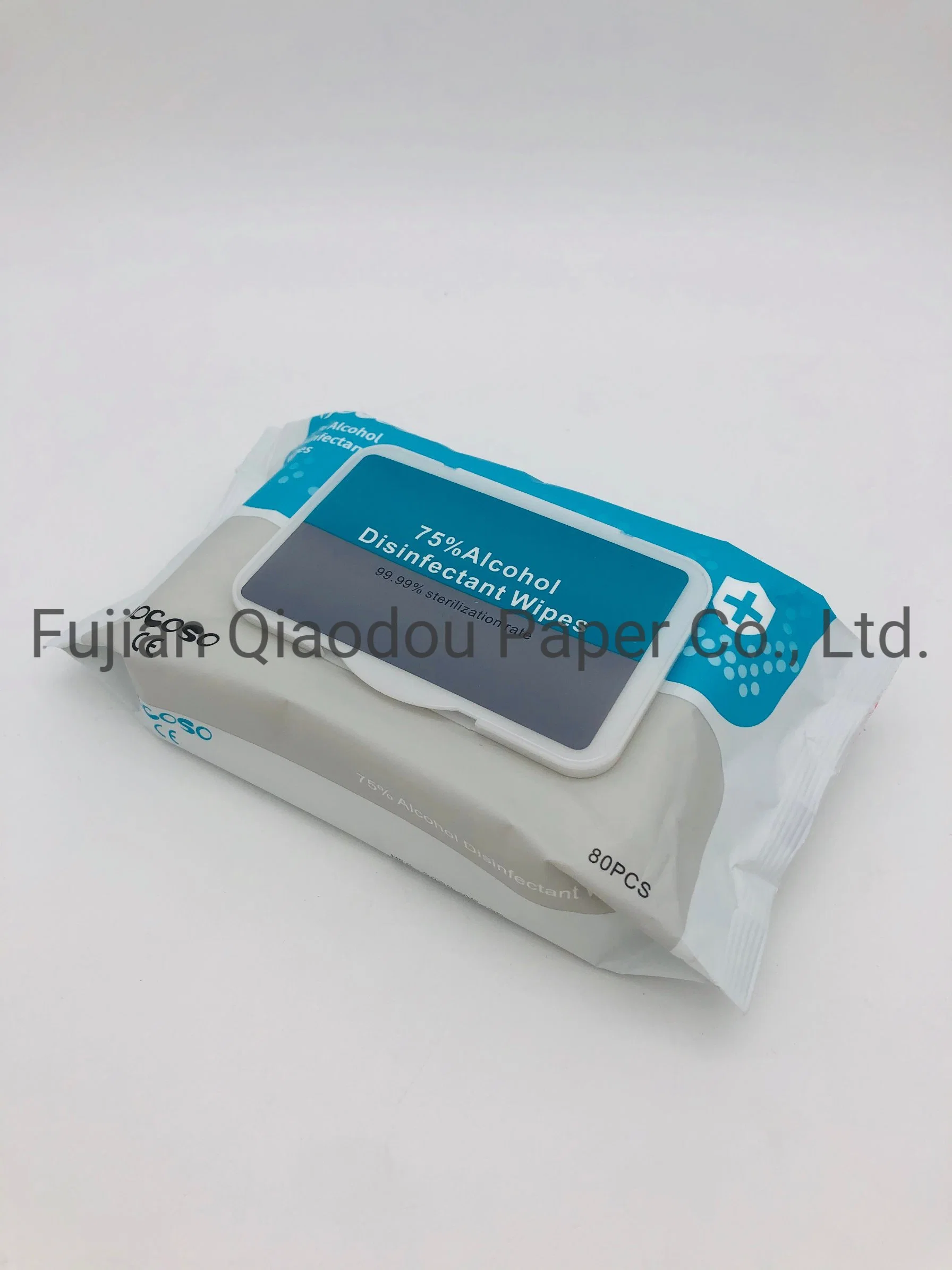 Qiaodou Anti Bacterial 75% Alcohol Antibacterial Hand Sanitizing Disinfectant Water Wet Wipes Non Woven Wipes