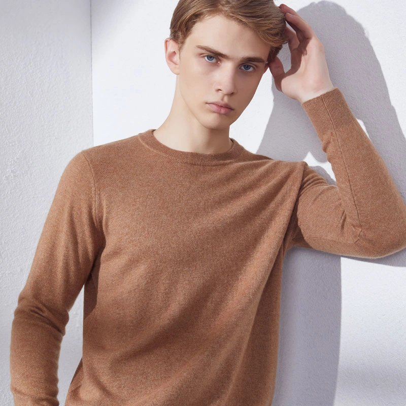 Winter 100% Cashmere Knit Pullover Men's Sweater