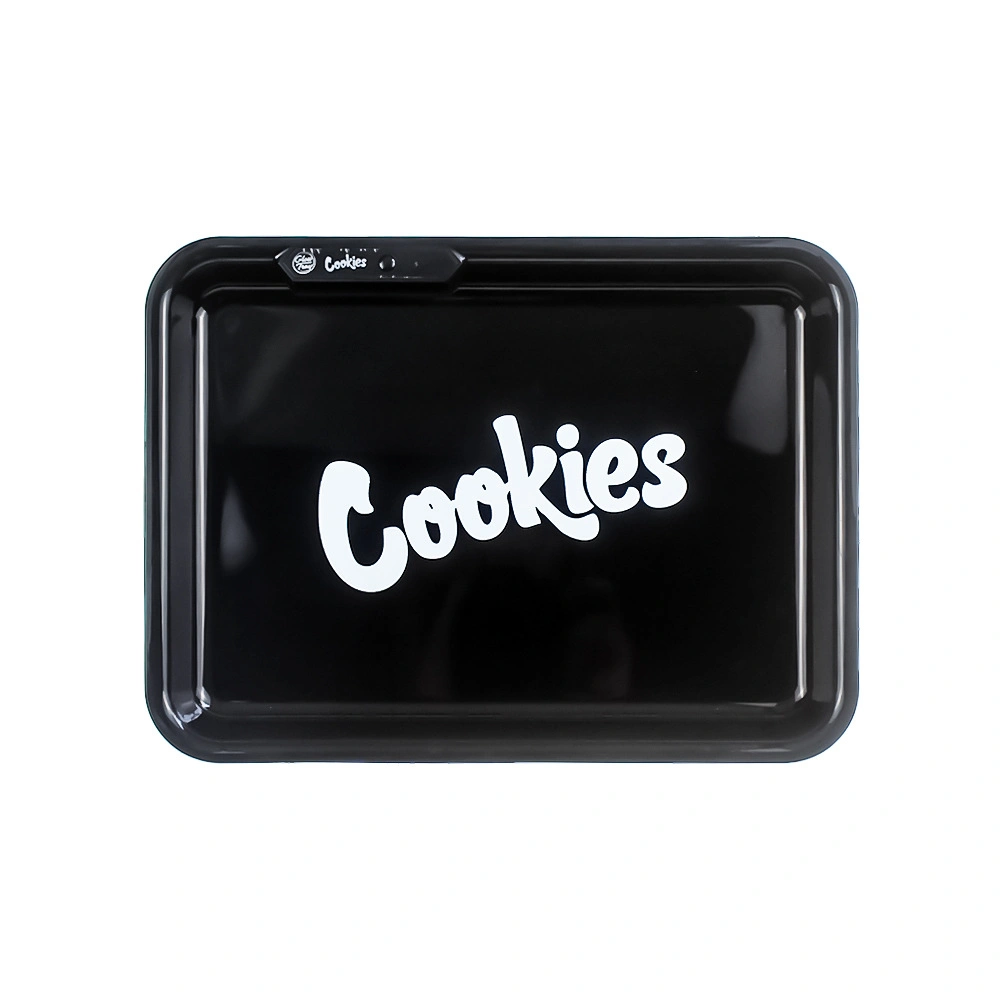 Smoke Tobacco Printed Cookies Joint LED Custom Logo Blunt Rolling Tray Stah Box with Scale