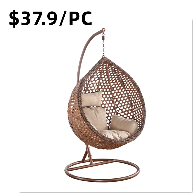 Manufaktur Mode Outdoor Indoor mit Kissen hängenden Rattan Swing Chair