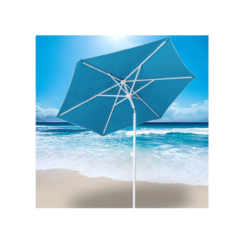 Top Quality Outdoor Advertising Beach Umbrella Frame 6 Panels 7FT