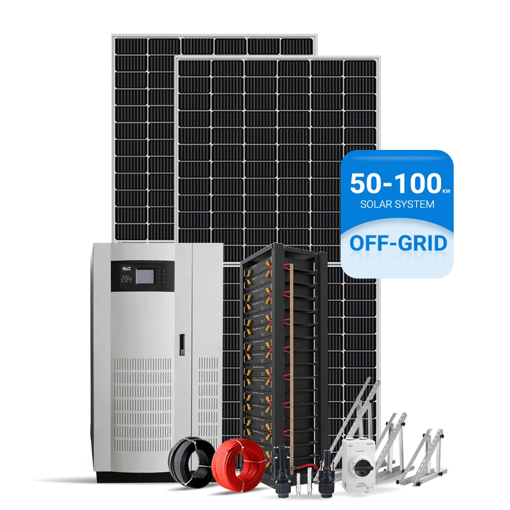 Promoção quente fora do sistema Solar Grid completo, 50 kw 60 kW 70 kw 80 kW 100 kw Personalizar bateria de lítio para casa