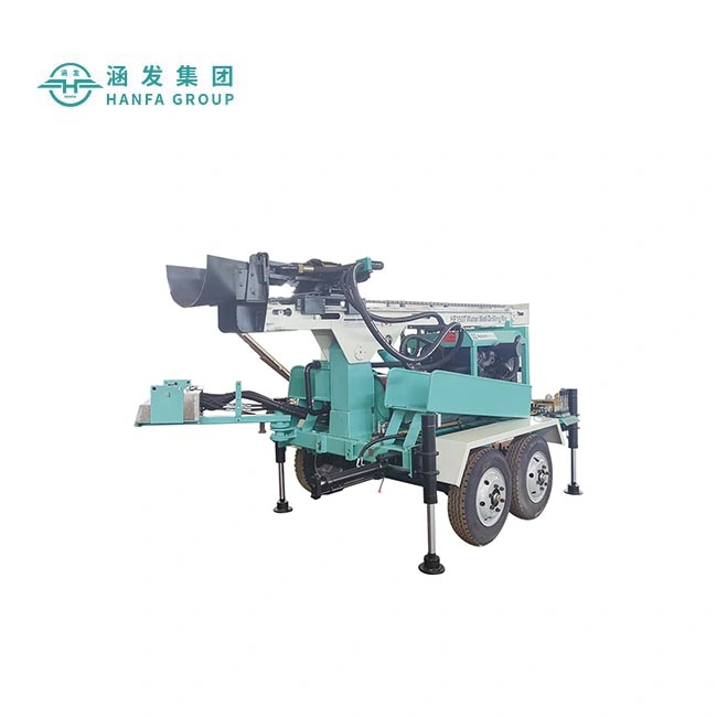 Hf150t Impactor Trailer Type Borehole Water Well Drilling Rig Machine