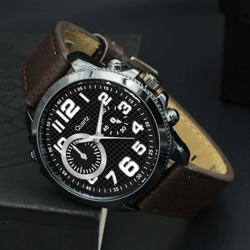 Wrist Watch OEM Customized Logo Sports Hot Sell Leather Strap Japanese Movement Men Watch Cheap Price Waterproof Quartz Man Watches