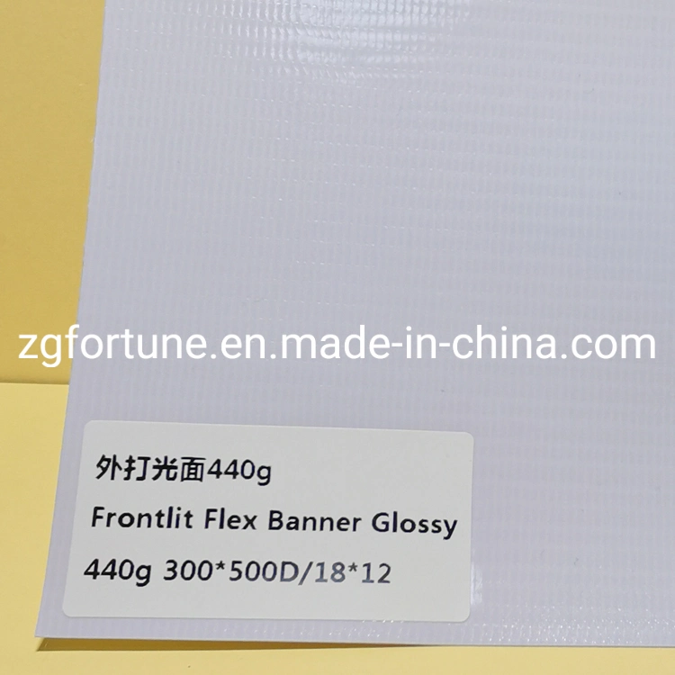 440g 13oz China High quality/High cost performance Outdoor Advertising Hot Lamination Vinyl PVC Frontlit Flex Banner Roll Material