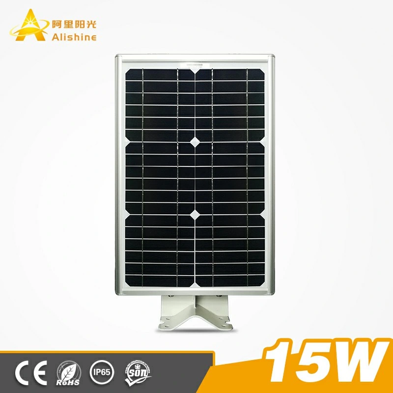 Microwave Radar Sensor 15W All in One Solar Street LED Light 3 Years Warranty IP65