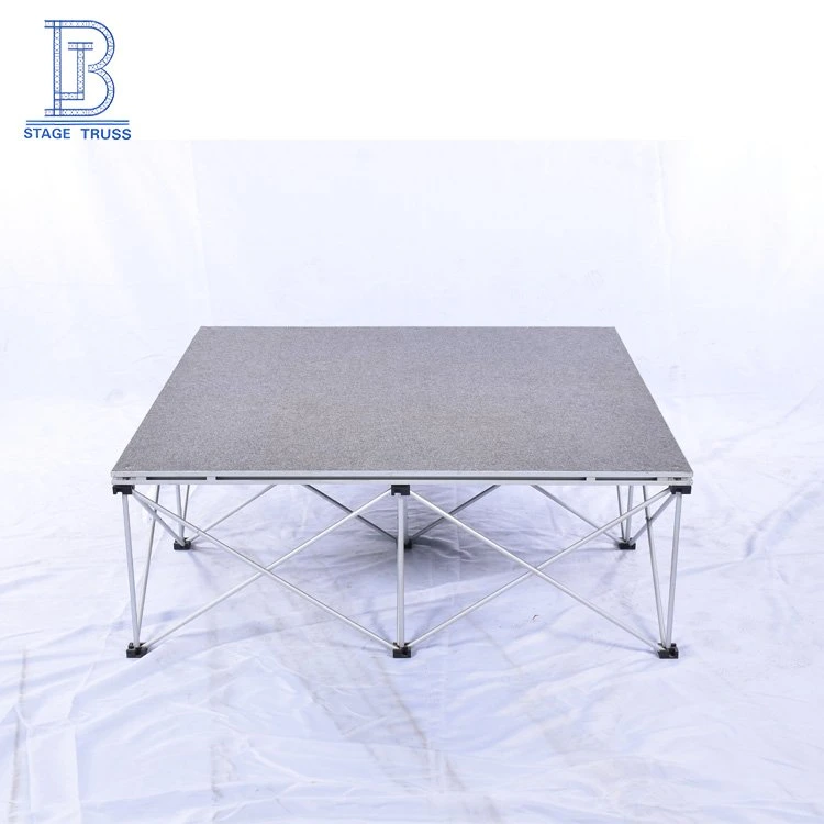 Second Hand Carpet 1X2m Height Adjustable Exhibition Stage Platform Aluminum