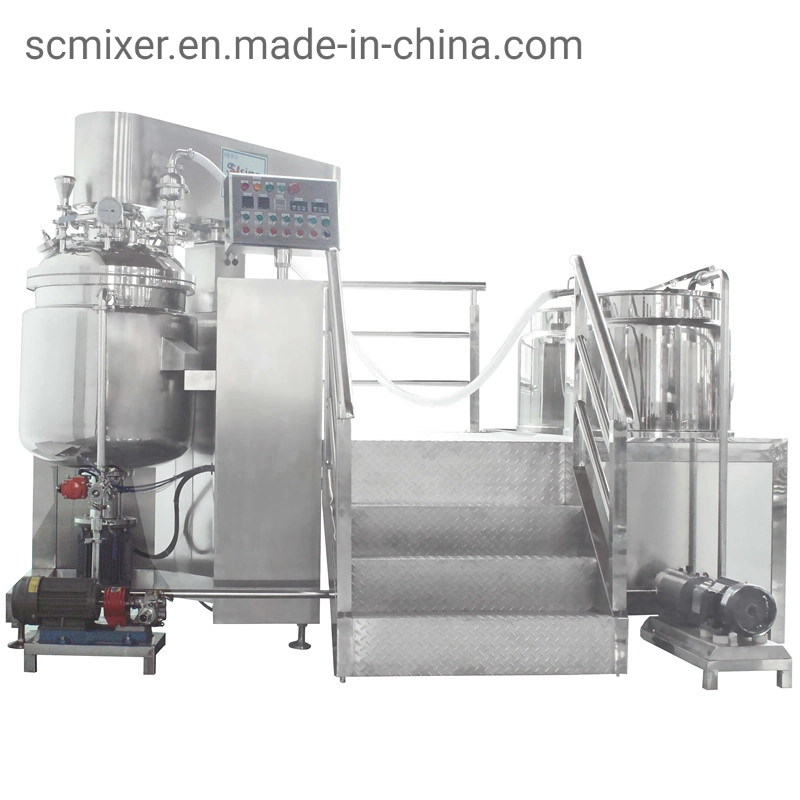 Homogenizer Mixer Hydraulic Lifting Ointment Cream Vacuum Homogenizing Emulsifier Cosmetic Food Industry Agitator