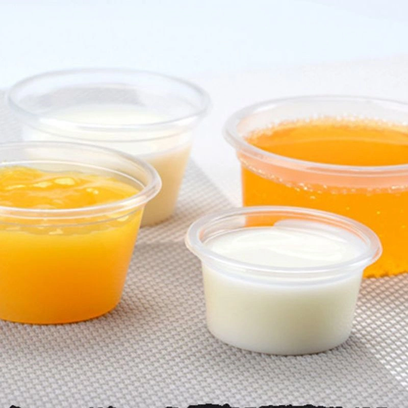 Free Sample 0.75/1/1.5/2/2.5/3.25/4/5.5oz Disposable Transparent Plastic Sauce Cup with Lid