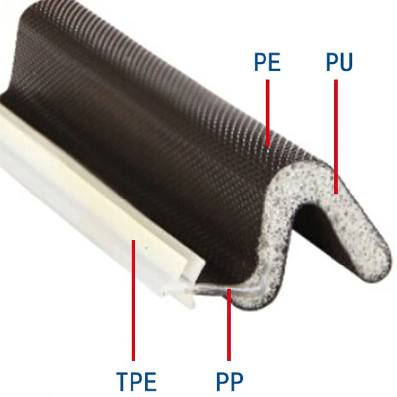 Sellado sellado sellado de la ventana de la puerta de revestimiento de espuma de poliuretano autoadhesiva Tira de lamelunas insonorizadas
