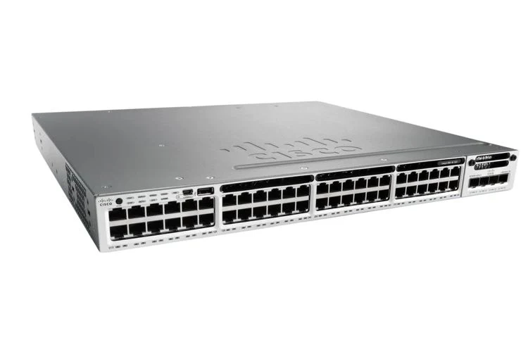 Cisco Catalyst 3850-48p-E Switch 48 Ethernet PoE + المنافذ مع صورة iOS لخدمات IP