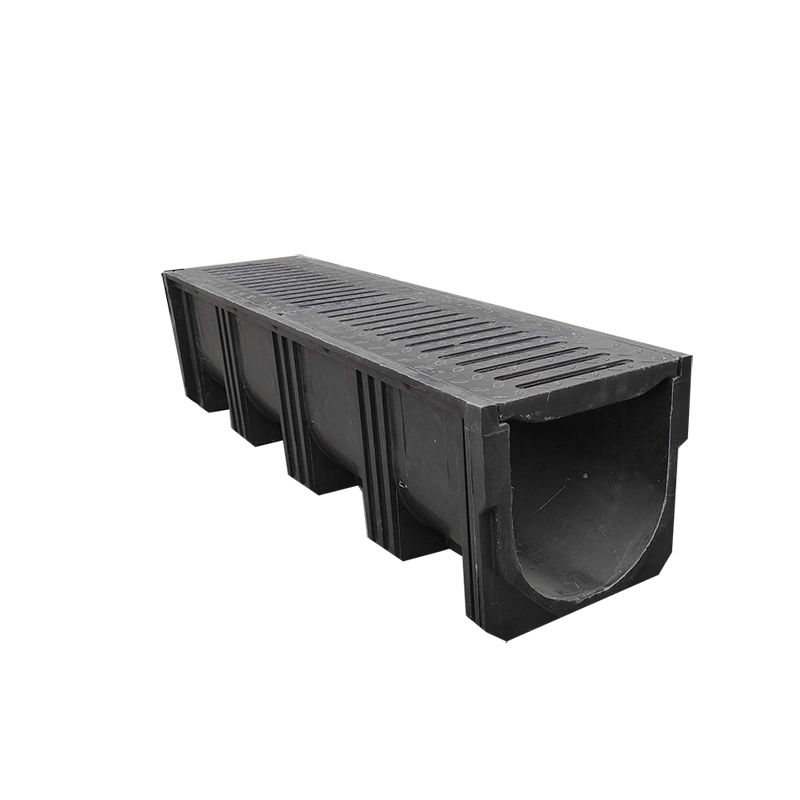 En124 Resin/Plastic SMC Composite Drain Drainage Channel Grate U 150mm Width 350mm Height 1000mm Length