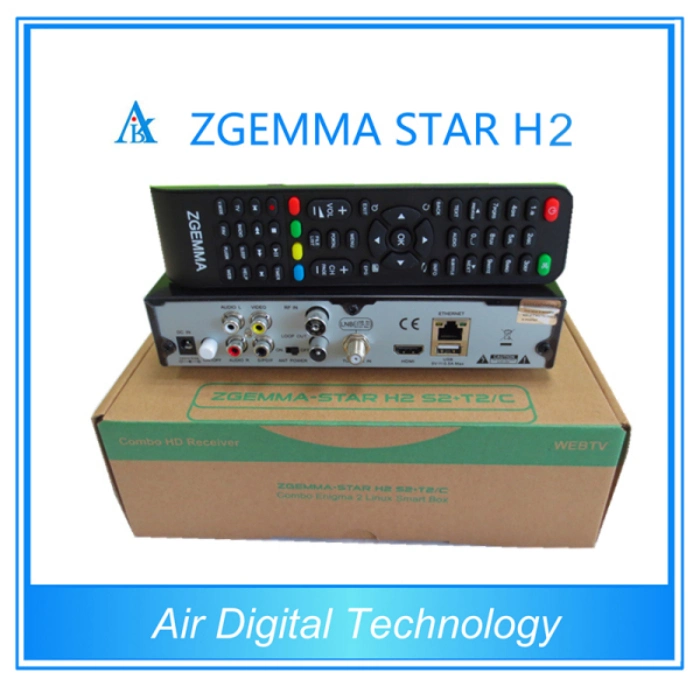 Combo Zgemma-Star H2 DVB S2 T2 Receptor de TV por satélite