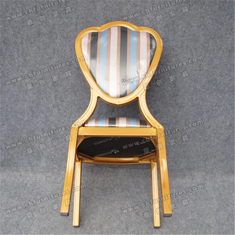 Fashion Style Stacking Metal Aluminum Hotel Furniture Dining Chair (YC-D71)