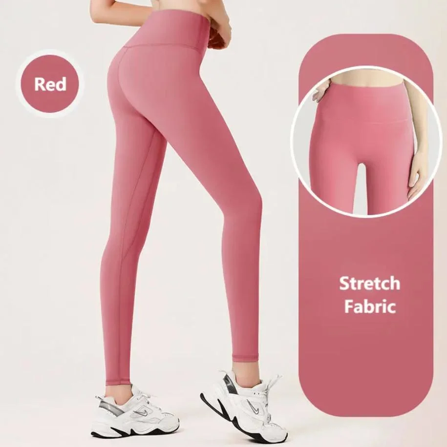 Gym Solid Color High Waist Sport Training Yoga Wear Legging