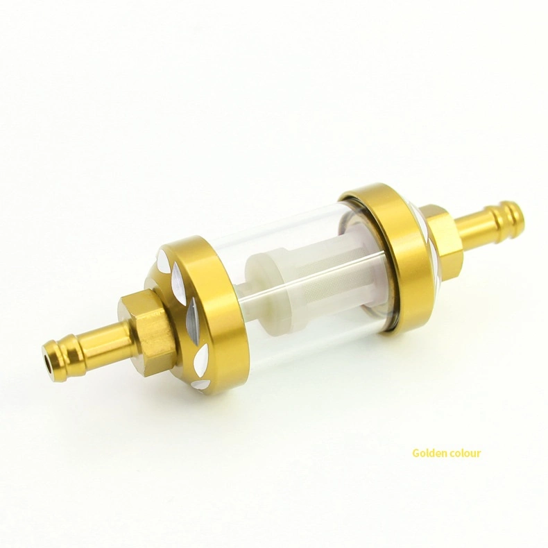 CNC Aluminum Alloy 6 Color 8mm Motorcycle Oil Filter Universal Fuel Gasoline Filter for Dirt Bike