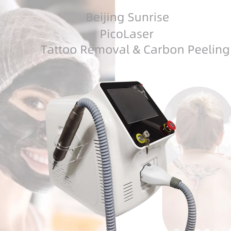 Remoção de tatuagens Laser Picosecond Pico 4 comprimentos de onda branqueamento facial Black Doll Carbon Peeling Beauty Machine