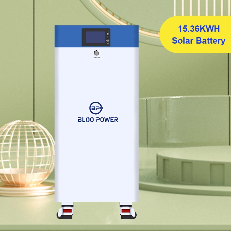 Bloopower PV Energy Storage Rechargeable in Home LiFePO Module Enclosure Li Polymer Liion off Grid Energy Storage Wall System Cycling Battery Pack