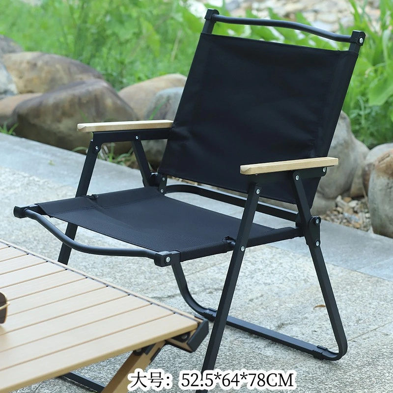 New Kermit Portable Beach Fishing Camping Wood Folding Outdoor Chair