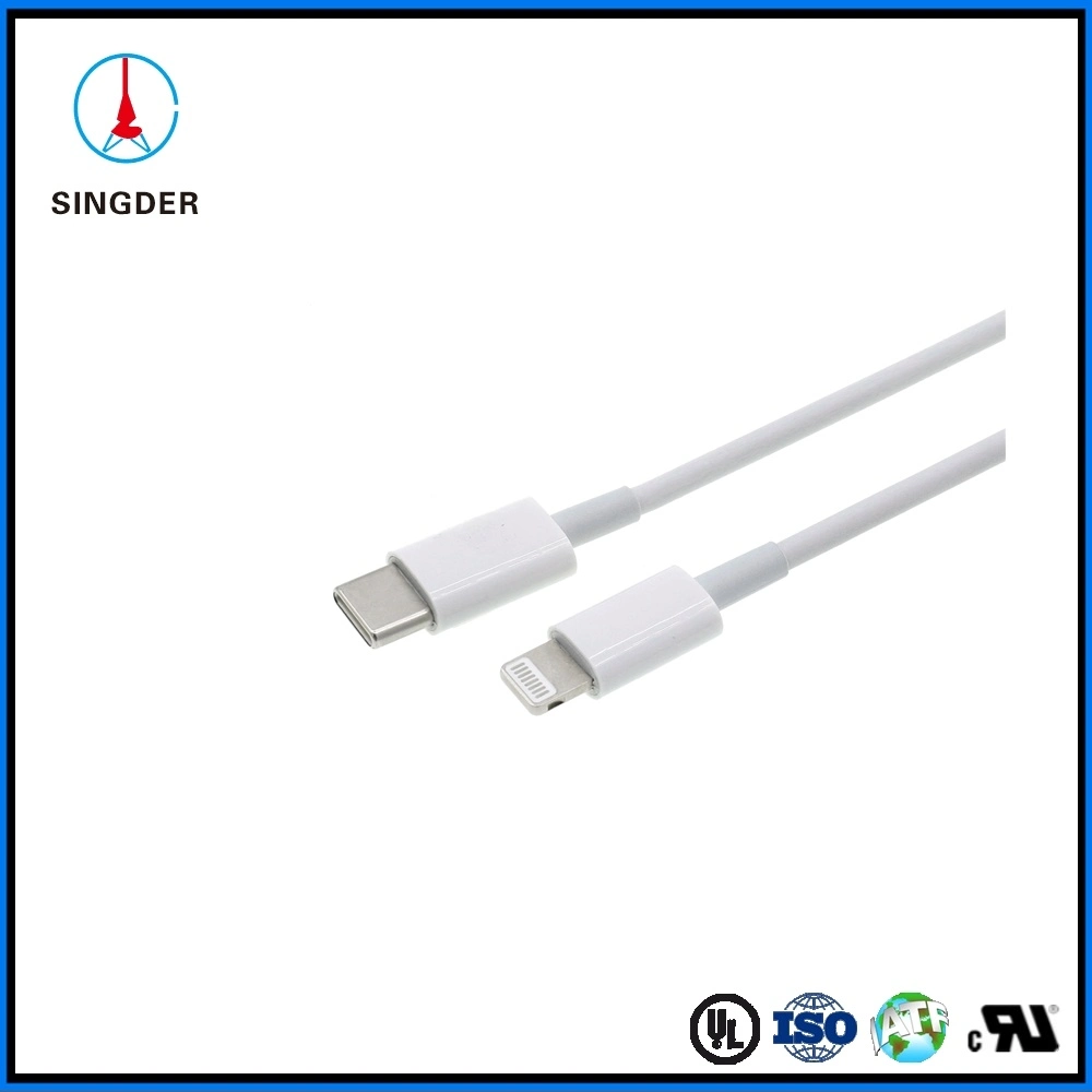 Manufacturer Data White TPE USB Type C Mobile Phones Charging Charger Cable