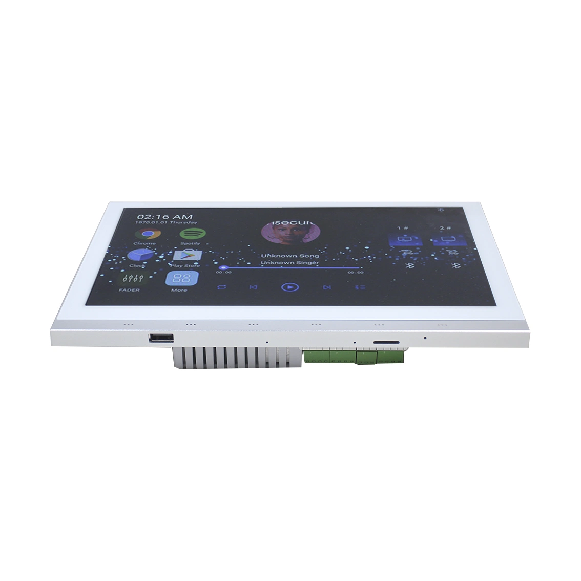 2 Zone 8 Channels WiFi and Bluetooth Wall Amplifier with 10 Inch Touch Screen for Home Theater Sound System