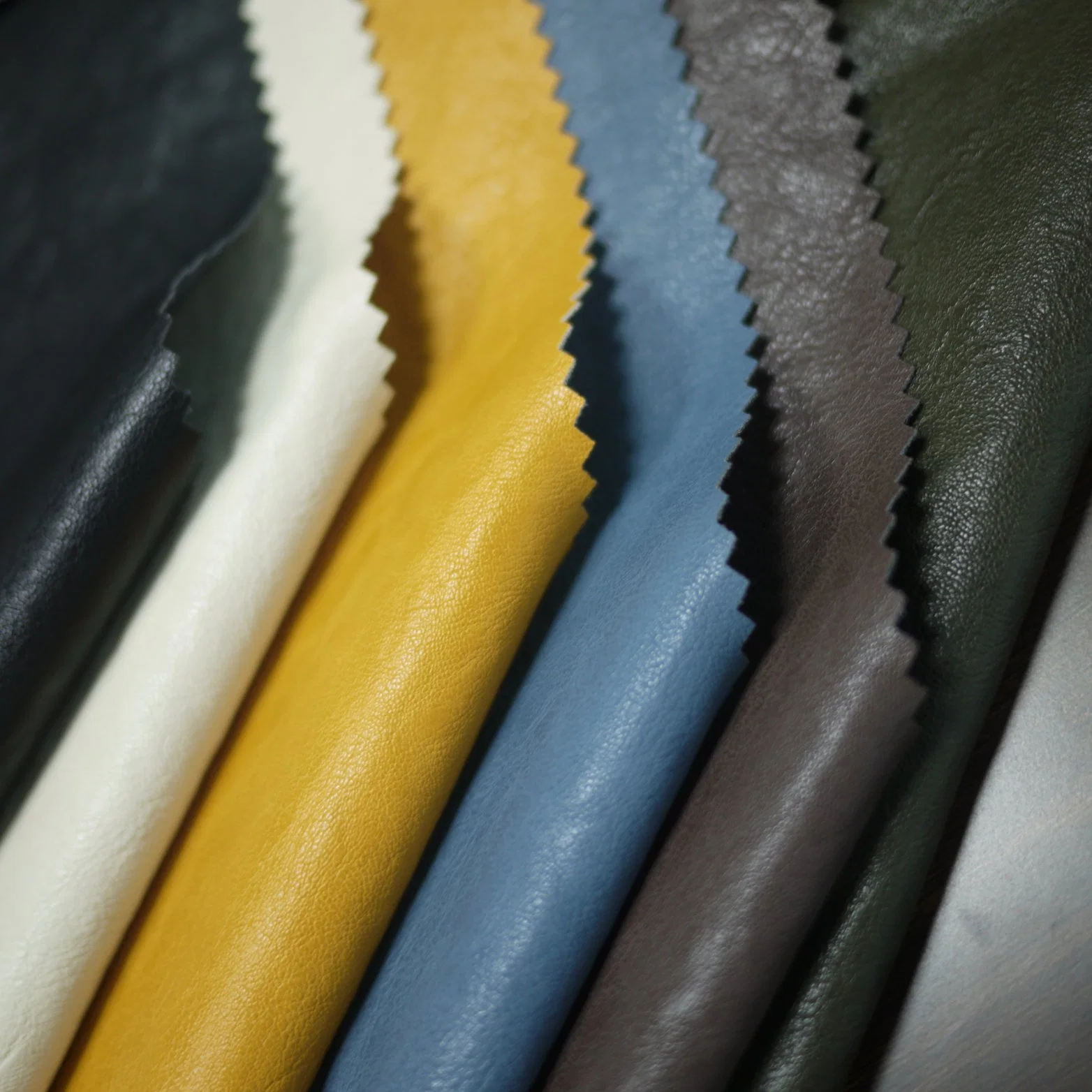 Tecido de couro PU de alta qualidade para fazer casacos tecidos de couro artificial