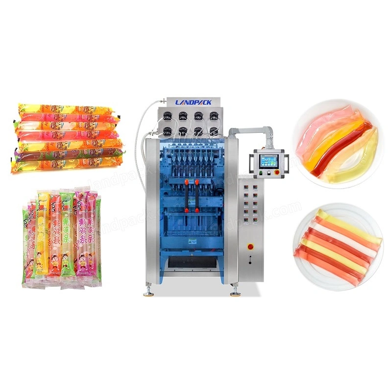 Hohe Effizienz Ice Lolly Liquid Popsicle Automatische Verpackungsmaschine für Gelee