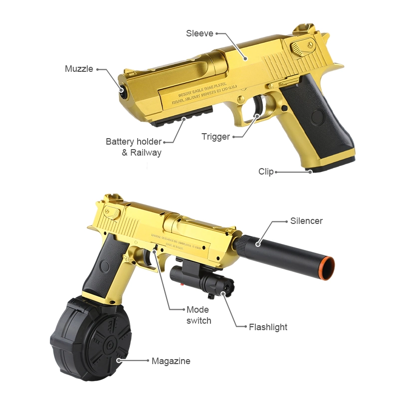 Desert Eagle Pistol Splatter Gel Water Shooting Capsule Gun Ball Machine